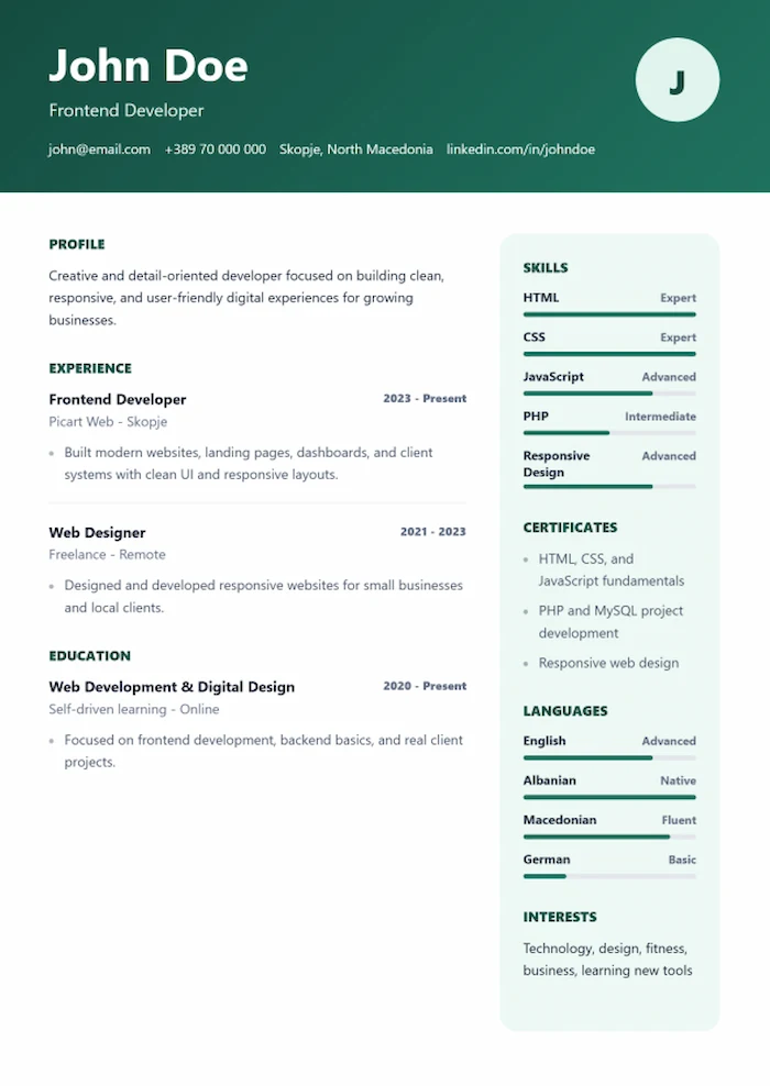 CV Template 6