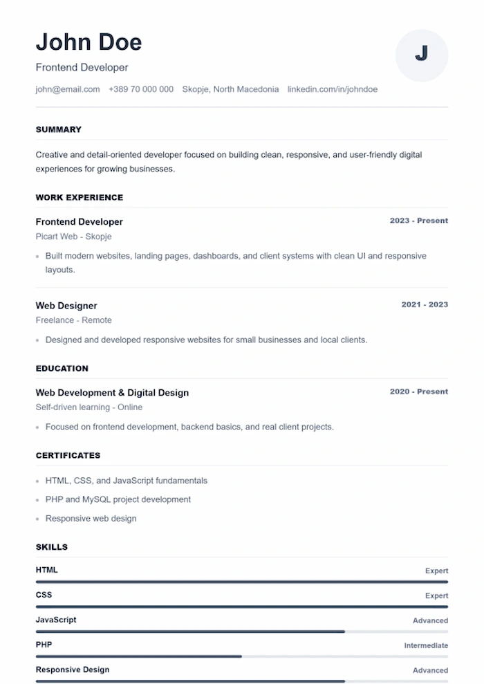 CV Template 7